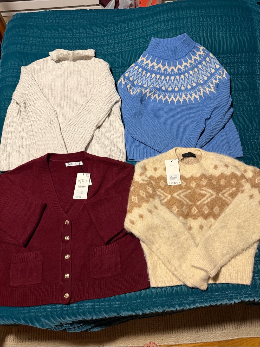Zara Vince J Crew Sweater Bundle S/M